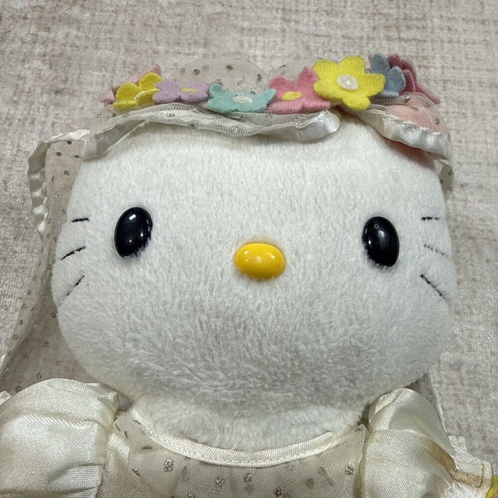VTG Y2K Sanrio Hello Kitty, Wedding Bride Plush Toy Plushie Collab w. Mac Donald - Picture 7 of 9